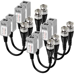 VIMVIP® HD CCTV Via Twisted Video Balun Transmitter Transceiver for CVI/TVI/AHD CCTV System Pack of 4 Pairs 8 Pieces