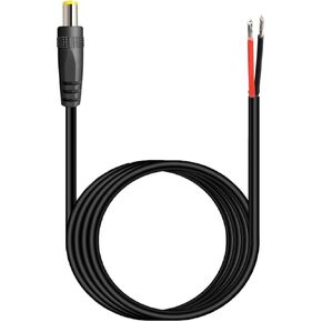 Long 18AWG DC Power Pigtail Cable,1M/3.3FT 7A DC Power 12V 5.5mm x 2.5mm Barrel Male Plug Connector Pigtail Open End Extension Repair Cord for CCTV Security Camera