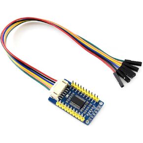 Waveshare MCP23017 IO Expansion Board Expands 16 I/O Pins, Support Use 8 Expansion Modules at The Same Time, up to 128 I/O pins, I2C Interface, for Raspberry Pi/Micro:bit /STM32,etc