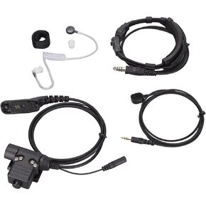 Throat Microphone Headset U94 PTT, Throat Mic Headset with Finger Microphone Compatible for XIR P8268 P8668 DP4400 DP4800