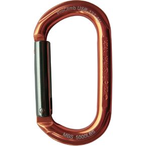 Oval Aluminum Carabiner Straight Gate Keylock 7kN