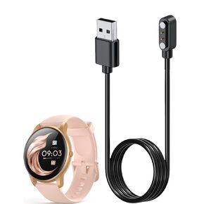 Smart Watch Charger for AGPTEK LW11 3.3Ft/100cm 2 Pin USB Portable Magnetic Charging Cable Cord for AGPTEK LW11 Smart Watch