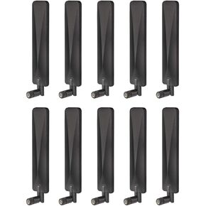 Bingfu 4G LTE Antenna 9dBi SMA Male Cellular Antenna (10-Pack) Compatible with 4G LTE Wireless CPE Router Hotspot Cellular Gateway Industrial IoT Router Trail Game Camera Outdoor Security Camera