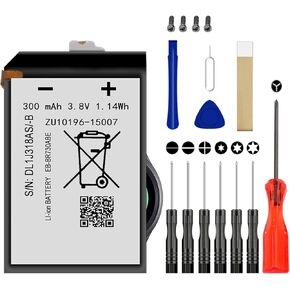 WUHAO EB-BR730ABE Battery for Samsung Galaxy Gear S2 SM-R730 Battery, [2023 Upgraded] for Gear S2 Classic SM-R735 3G R730 R735 R600 Replacement Battery with Adhesive Tape Tool Repair Kit