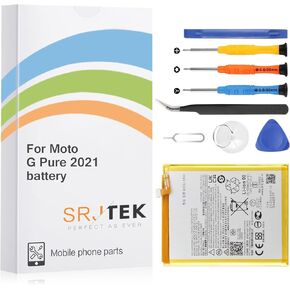 [NT40 2025 New Upgraded] OEM Battery Replacement for Motorola Moto G Pure 2021 NT40 XT2163 XT2163-4 Standard Capacity Include Complete Repair Tools kit