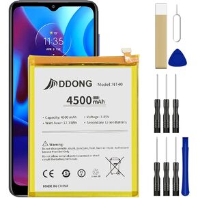 Upgraded Li-Polymer Battery NT40 Battery Replacement for Motorola Moto G Pure 2021 XT2163 with Repair Tools