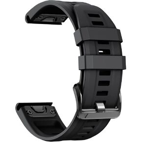 ANCOOL Compatible with Garmin Fenix 6S/5S/7S Watch Band, 20mm Soft Silicone Replacement for Fenix 8 43mm/6S Pro/7S Pro/5S Plus Smartwatch Bands (Black)