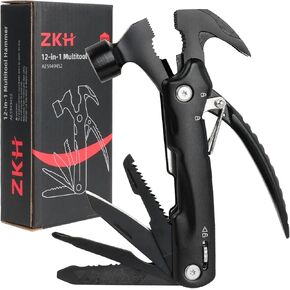 ZKH Gifts for Men Dad Teen Boys Grandpa - Valentines Day Gifts for Him - 12 in 1 Hammer Multitool for Men - Small EDC Multitool