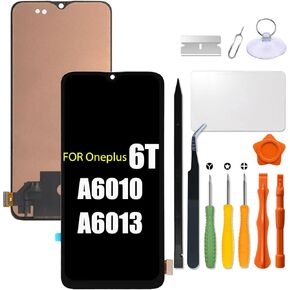 Replacement for OnePlus 6T LCD Screen INCELL for OnePlus A6010 A6013 LCD Touch Screen Display Panel Digitizer Assembly with Repair kit(No Figerprint Function)