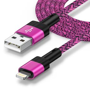 10FT iPhone Charger Cable Compatible with iPhone 14 13 12 11 Pro Max XR XS X 8 7 6 Plus SE,iPad Pro Air Mini,iPod,3.1A 10 Foot Fast Charging Long Lightnning Cord Car Charger iPhone Cord Nylon Braided