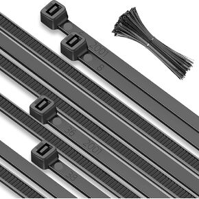 6 Inch PA66 Green Zip Ties, 100 Pcs 3.6mm Wide Heavy Duty Plastic Wire Ties with 42 Lbs, Premium Self-locking Nylon Cable Ties Decoration Tie Wraps for Outdoor Indoor Gardening Fence Farming Grid Wall