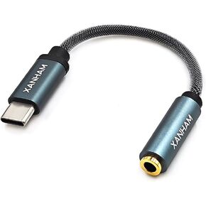 USB Type C to 3.5mm Audio Adapter Cable, USB C to 3.5mm Aux Jack Headphone Stereo Male to Female Cord Compatible with iPhone 15 Plus/15 Pro Max, Galaxy S24 S23 S22 S21 Ultra, MacBook