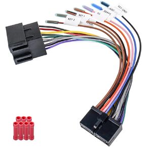 20 Pin Radio Wiring Harness to 16 Pin Stereo Wire Connector Compatible with Boss AV DV XDVD Car Stereo Harness Kit Adapter