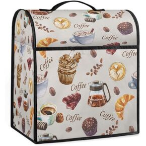 Kitchen Mixer Cover, Cute Cow SUNflower Print Stand Mixer Blender Coffee Dust Cover with Zipper Pocket for 6-8 Quarts Bowl Lift, Kitchen Appliance Cover with Top Handle