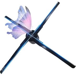 3D Hologram Fan, Faryuan Graphic 3D Photos & Videos, 2000*574 Hi-Resolution & 574 LEDS WiFi Hologram Advertising Display with APP & Built-in Bluetooth for Business, Trade Show, Store, Shop (22inch)