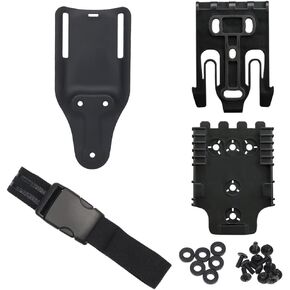Quick Locking System Kit, with Holster Thigh Straps,Mid-Ride Leg Belt Loop Platform（20cm） QLS 22 19 Adapter Base