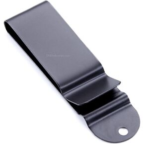 Universal Metal Belt Clips - (Fits 1.75 inch belts) – (Polished or Black Finish) – Replacement Steel Clip Holders for Holsters, Sheaths, Cell Phone Cases, Etc.