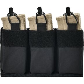 Triple Magazine Pouch Insert 5.56,SABADO Kangaroo MAG Pouch Insert Hook and Loop Panel M4 AR MAG Holder for Kangaroo Pouch and Tactical Vest
