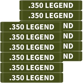 12 Pack Miaozhun .350 LEGEND Magazine Marking Bands 350 LEGEND Magazine Caliber Identification(Black-Red)