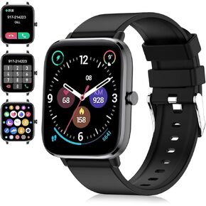 Smart Watch for iPhone/Android Phones (Answer/Make Calls) - 1.83" HD Screen Fitness Tracker : Heart Rate/Sleep/Blood Oxygen/Steps, Multiple Sports Modes, Waterproof SmartWatch for Men Women