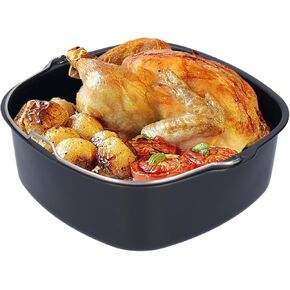 Cake Mold 18cm Iron Cake Barrel Square Air Fryer Accessories Kitchen Cooking Baking Tool for HD9925 HD9860 HD9905 01 Fryer