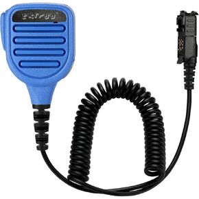 Shoulder Mic Speaker Compatible with Motorola XPR 3000 3000e 3300 3300e 3500 3500e Waterproof IP56 Two Way Radio Speaker Microphone with 3.5mm Jack (Blue)