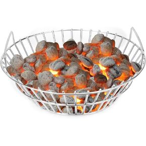 onlyfire Stainless Steel Charcoal Ash Basket Fits for Large BGE, Kamado Joe Classic and Other Similar Grills