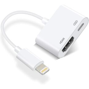 [Apple MFi Certified] Apple Lightning to HDMI Adapter for iPhone to TV, Lightning Digital AV Adapter 1080P Video & Audio Sync Screen Converter for iPhone 14 13 12 11 XS XR X to HDTV Projector Monitor