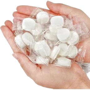 200 Pcs Compressed Towels Portable Disposable Mini Compressed Coin Tissue Toilet Paper Tablets for Travel, Camping, Hiking, Sport, Beauty Salon, Home Hand Wipes