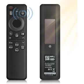 BN59-01432A Solar Voice Remote Replacement for Samsung TV Remote, Compatible with Samsung Smart TVs Ultra HD Neo QLED The Frame and Crystal UHD Series 2021-2023 Models (Solar Black)