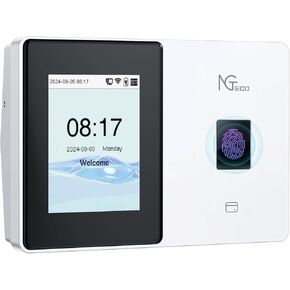NGTeco Cloud Time Clock - 5GHz WiFi Time Clocks for Employees Small Business, Upgraded TC2 Fingerprint Time Card Punch Machine with Remote Control Software ＆ iOS/Android App (0 Monthly Fee)