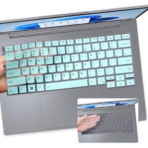 2 PCS Keyboard Cover for 2024 2023 Lenovo ThinkBook 14 G6 G6+ G7 14" Keyboard Skin-HotBlue+Clear