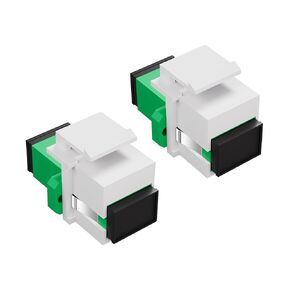PNGKNYOCN SC/APC Fiber Optic Singlemode Coupler,2 Pack SC Fibre Optic Female to Female Panel Module Adapter for Patch Panels and Wall Plates Fiber Optic Cable Adapter