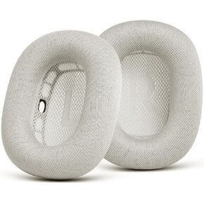 GEVO Upgraded Ear Cushions Replacement Earpads for 2024 New Apple AirPods Max Headphones, Mesh Fabric Ear Pads Cover with Memory Foam and Magnet for AirPods Max Fresh Color (Starlight)