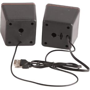 Computer Speaker, Mini Portable USB Stereo 3.5mm Jack Speaker for Desktop Computer Laptop (Binaural)