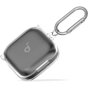 for Anker Soundcore P30i Case Cover, Clear TPU Protective Case Cover, Compatible with Anker Soundcore P30i Charging Case with Carabiner (Clear)