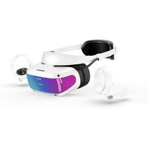 DPVR E4 VR Headset - PCVR Virtual Reality Headset for PC Games with Controller, Compatible with SteamVR