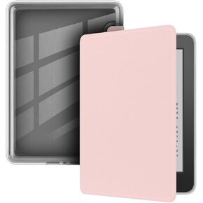 Case for 6.8" Kindle Paperwhite (11th Generation-2021 Release), Ultra Clear Soft Flexible Transparent TPU Back Cover with Auto Sleep/Wake for Kindle Paperwhite (Model NO. M2L3EK), Pink