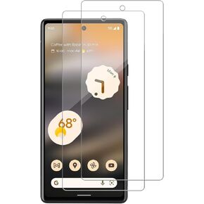 2 Pack for Google Pixel 6a (6.1") Screen Protector, Tempered-Glass, Micro-curved Edges, Case Friendly, Bubble Free, HD Clear, Easy Installation