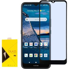for Nokia C5 Endi (2020) - Full Adhesive Tempered Glass Screen Protector - Black Frame