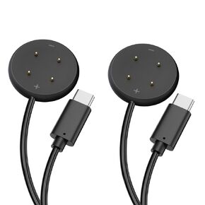 TUCANA [2PCS] Type-C Charger Compatible for Google Pixel Watch2, Google Pixel Watch 3, Type-C Cable for Pixel Watch 2/Pixel Watch3, Black, Pack of 2