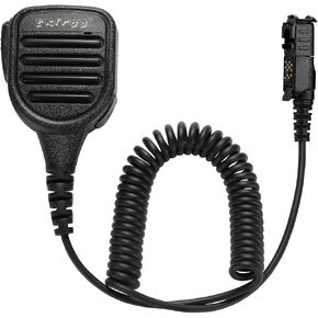 Shoulder Mic Speaker Compatible with Motorola XPR 3000 3000e 3300 3300e 3500 3500e Waterproof IP56 Two Way Radio Speaker Microphone with 3.5mm Jack (Black)