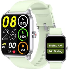 Smart Watch No App/Phone Required,42mm Smartwatch for Women Men,Fitness Tracker Watch with Heart Rate Monitor, Sleep Tracker, Pedometer,Step Counter,IP68 Waterproof, for Android iOS Phones