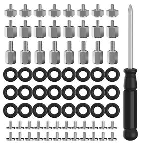 M.2 SSD Mounting Screws, 73 Pcs M.2 SSD Screw Kit with Magnetic Screwdriver, Multi-Specification Hard Disk Mounting Screw, SSD Mounting M2 Screw Kit Suitable for Mainboard Repair of Laptop & Computer