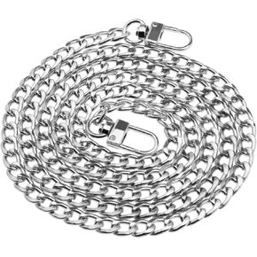 Create idea Mobile Phone Chain Replacement Phone Metal Chain Strap Necklace Shoulder Strap for Changing and Hanging Handbag Chain Strap 120 cm Chain Carry Strap Silver