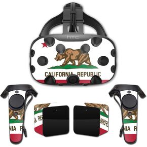 MightySkins Skin Compatible With HTC Vive Full Coverage - California Flag | Protective, Durable, and Unique Vinyl Decal wrap cover | Easy To Apply, Remove, and Change Styles | Made in the USA