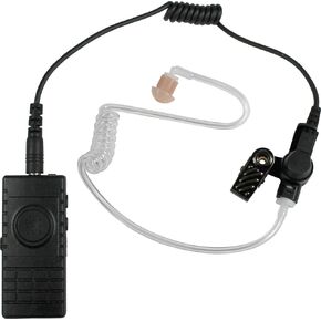 PRYMEBLU® BTH-300-MAX is Multi-Functional Bluetooth Lapel Microphone for Two-Way radios, cellphones, and Tablets for PoC Apps (BTH-300-MAX-KIT2 with Recon™ Series Clear Tube Earphone)