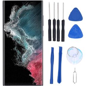 Jectse Screen Replacement for Galaxy S22 Ultra 5G SM S908U US Version, Touch Screen Digitizer Assembly, Display with Frame and Repair Tools, Specifically Designed, Vibrant Colors