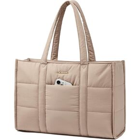 LoveVook Laptop Bag for Women ، حقيبة حمل منتفخة للعمل 15.6 بوصة حقيبة كمبيوتر كبيرة لممرضة المعلم ، حقيبة كتف غير رسمية مبتكرة للمعلم ، يوميًا ، يوميًا ،
