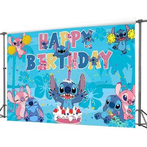Birthday Party Banner Background for Photography Children Birthday Party Decoration Supplies, Multicolor (5x3FT)
